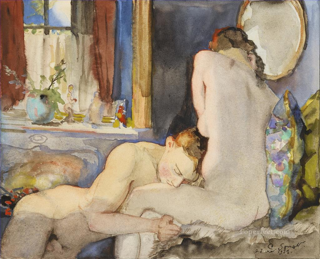 THE LOVERS コンスタンチン・ソモフの性的裸ヌード油絵